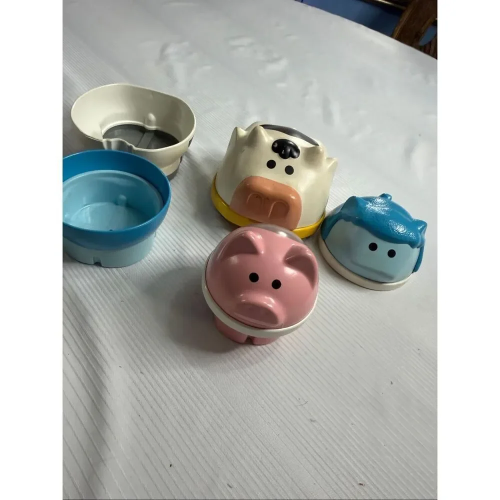 Little Tikes Nesting Farm Animals 5 Piece Complete Set 1529 Stacking VTG 90s
